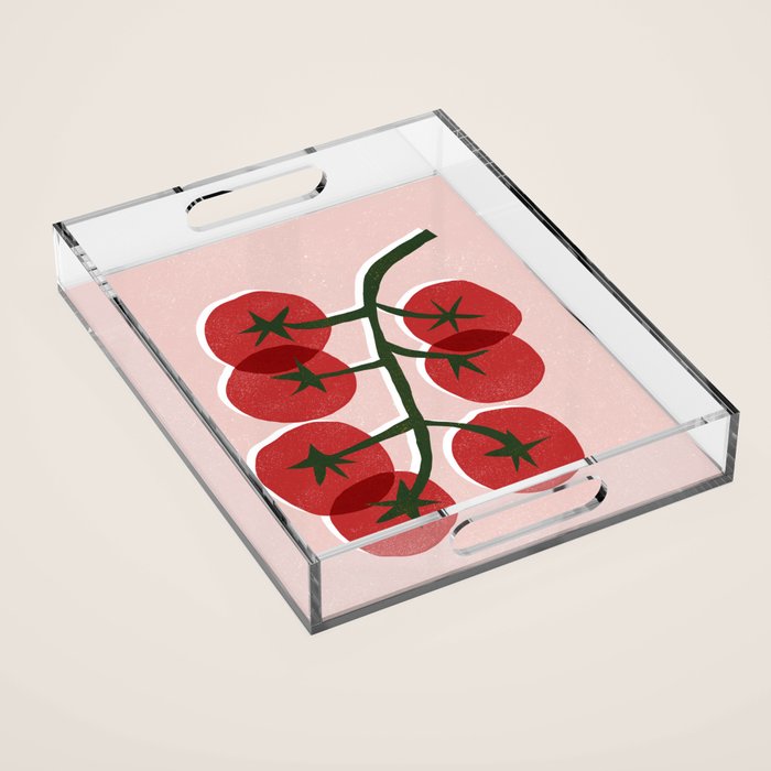 Tomatoes On A Branch Acrylic Tray Gallery Image 1