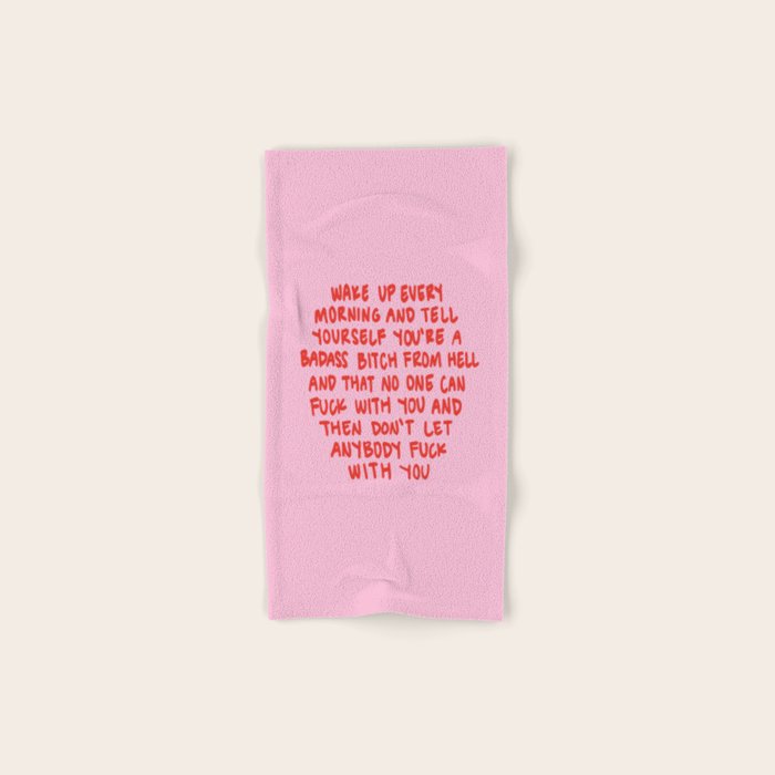 Girl Boss Motto Bath Towel Gallery Image 1