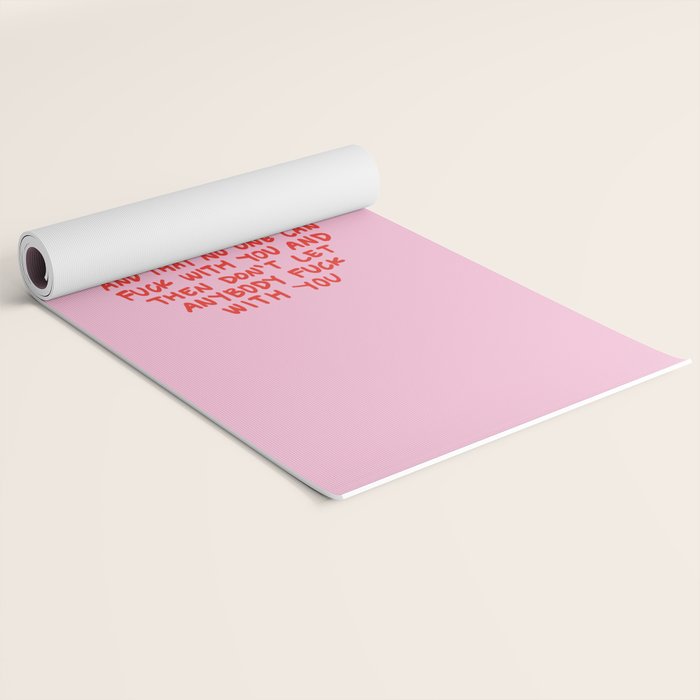 Girl Boss Motto Yoga Mat Gallery Image 2