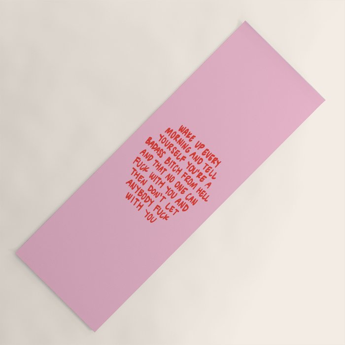 Girl Boss Motto Yoga Mat Gallery Image 1
