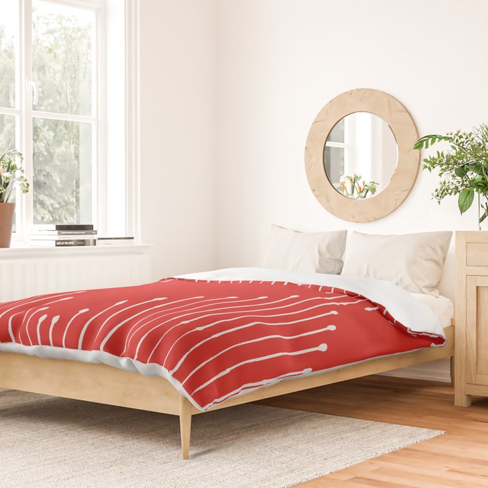 Geo (Red) Duvet Cover Gallery Image 2