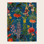 Vintage & Shabby Chic - Blue Midnight Spring Botancial Flower Garden Poster Gallery Image 4
