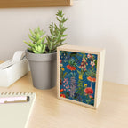 Vintage & Shabby Chic - Blue Midnight Spring Botancial Flower Garden Mini Art Print Gallery Image 2
