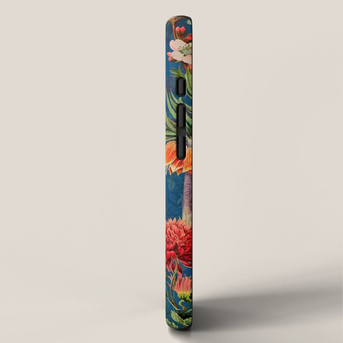 Vintage & Shabby Chic - Blue Midnight Spring Botancial Flower Garden iPhone Case Gallery Image 2