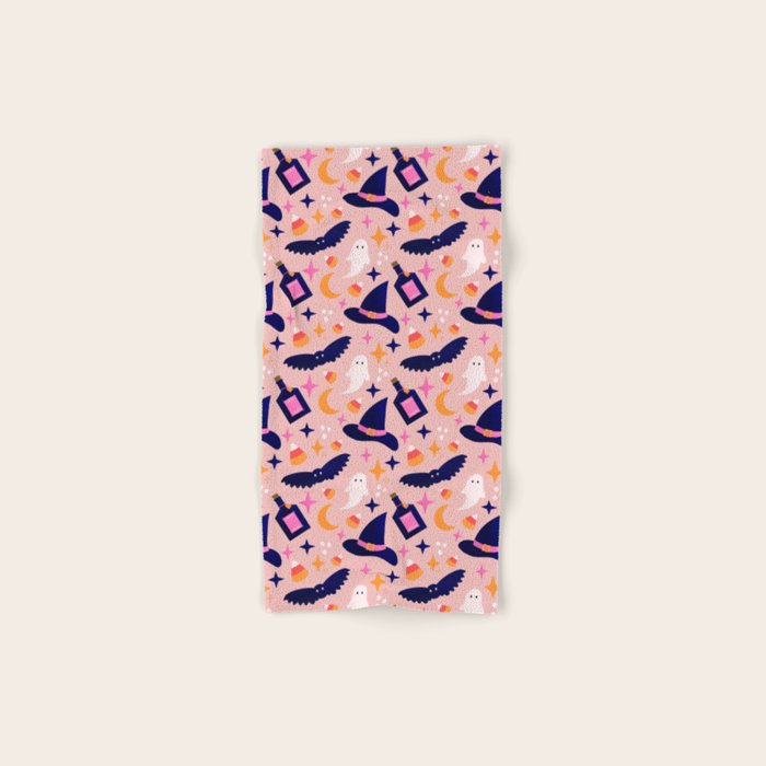 Pink Halloween essentials  Bath Towel Gallery Image 1
