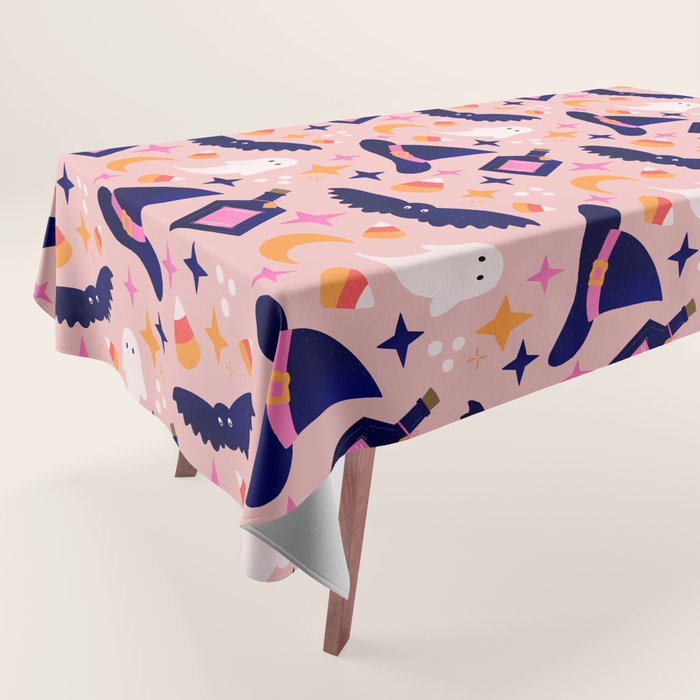 Pink Halloween essentials  Tablecloth Gallery Image 1