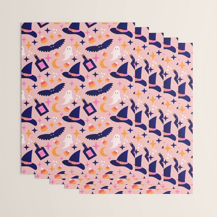 Pink Halloween essentials  Wrapping Paper Gallery Image 3
