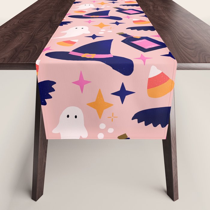 Pink Halloween essentials  Table Runner Gallery Image 1