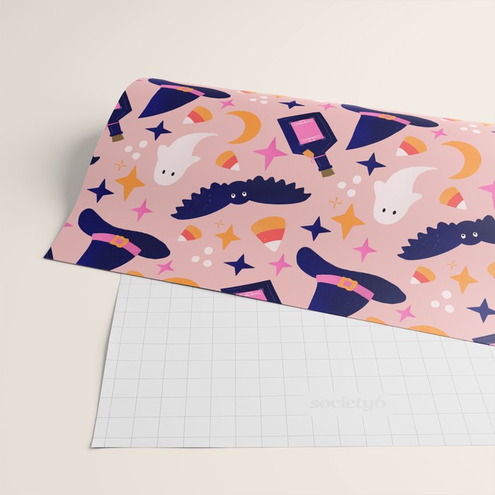 Pink Halloween essentials  Wrapping Paper Gallery Image 2