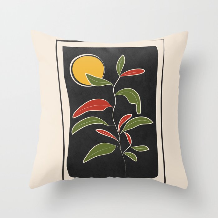 Abstract Plant 01 Throw Pillow Gallery Image 6