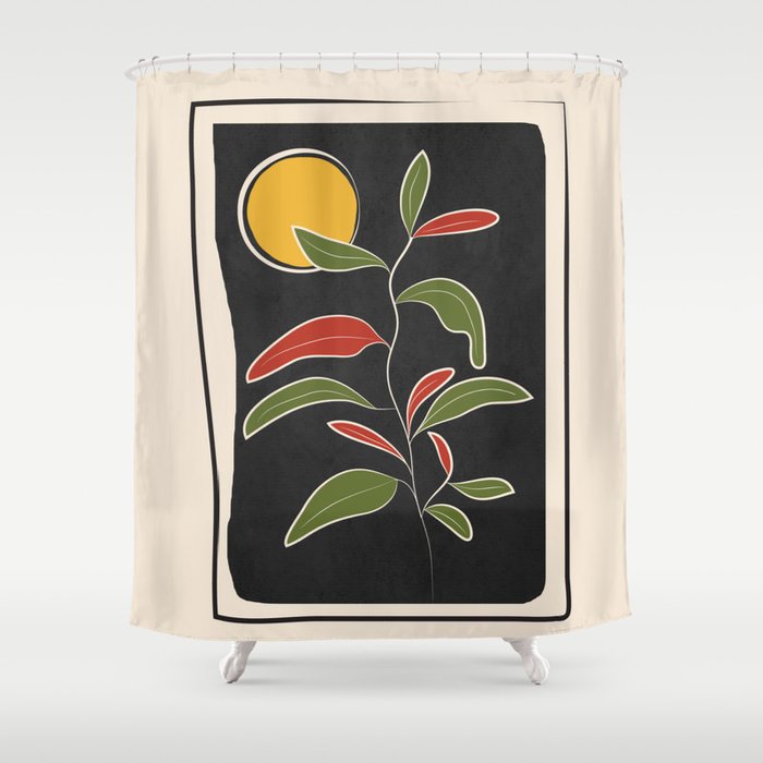 Abstract Plant 01 Shower Curtain Gallery Image 1