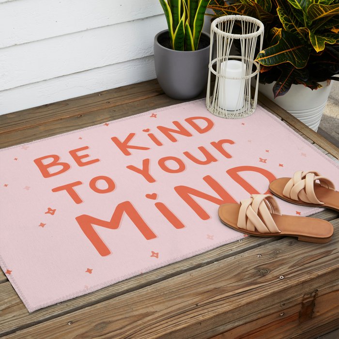 Be Kind To Your Mind Outdoor Rug Gallery Image 2