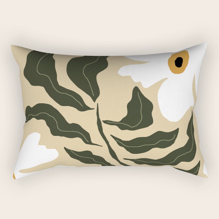 White daisy  Rectangular Pillow Gallery Image 1