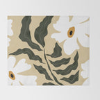 White daisy  Throw Blanket Gallery Image 2