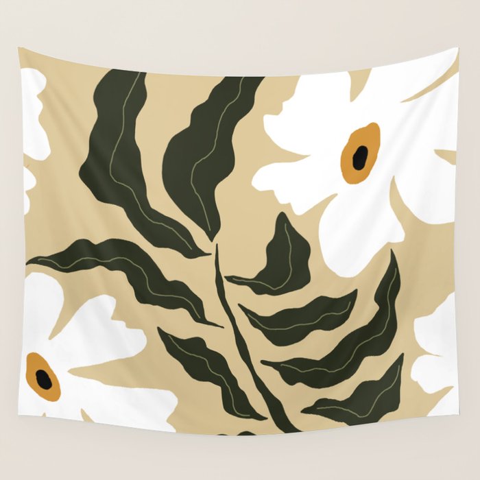 White daisy  Wall Tapestry Gallery Image 4