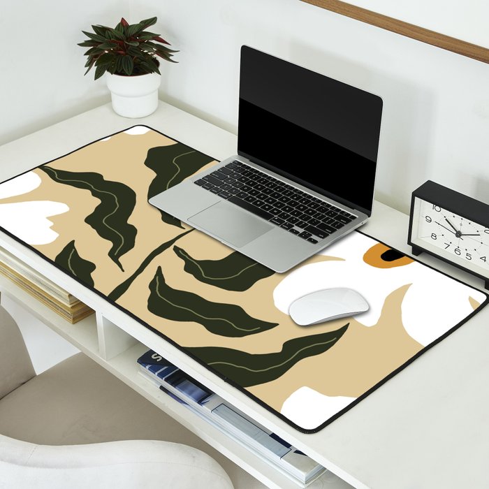 White daisy  Desk Mat Gallery Image 2