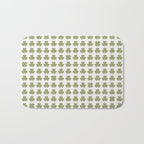 Clovers XXVII Natural Green Botanical Pattern Bath Mat Gallery Image 1