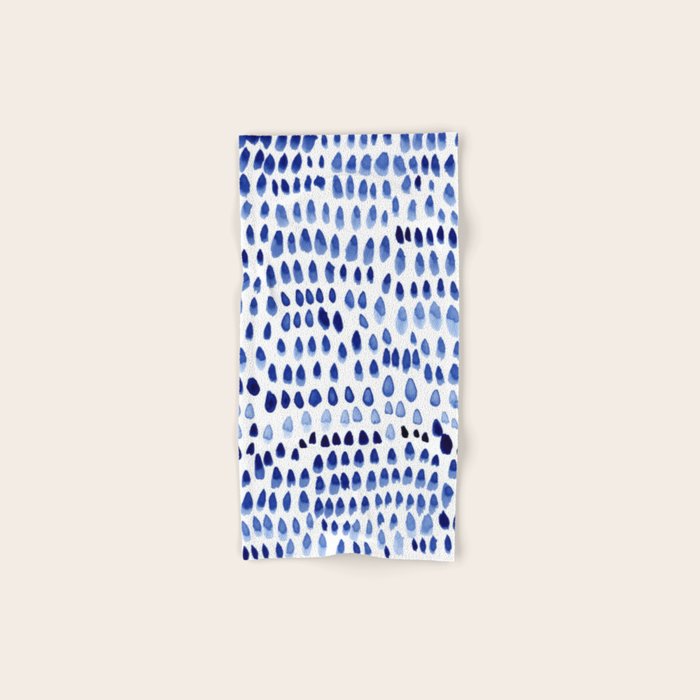 painted dots blue Bath Towel Gallery Image 1