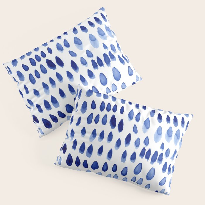 painted dots blue Pillow Sham Gallery Image 3