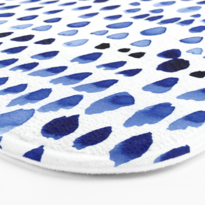 painted dots blue Bath Mat Gallery Image 3