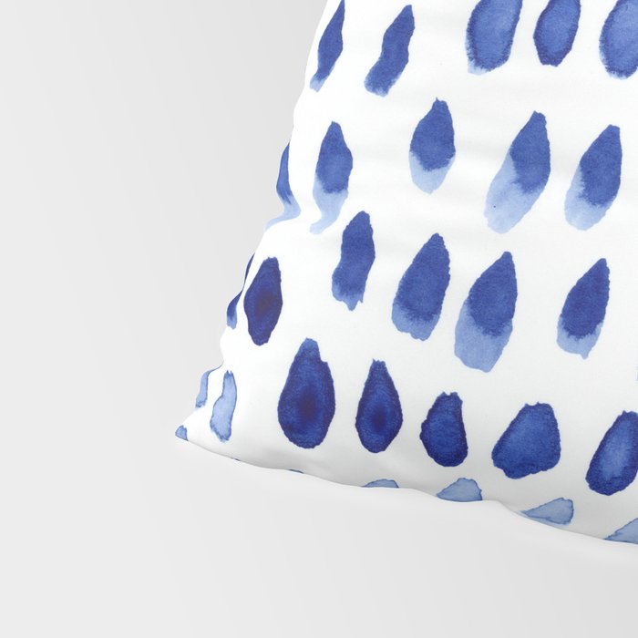 painted dots blue Pillow Sham Gallery Image 4