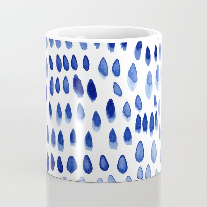 painted dots blue Coffee Mug Gallery Image 4