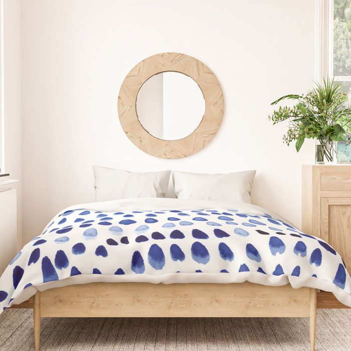 painted dots blue Duvet Cover Gallery Image 3