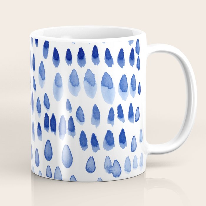 painted dots blue Coffee Mug Gallery Image 1