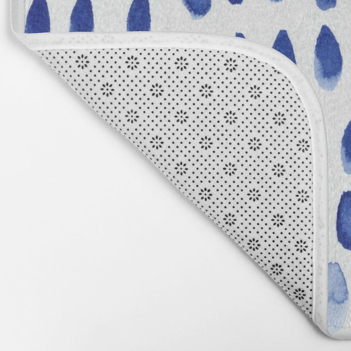 painted dots blue Bath Mat Gallery Image 2