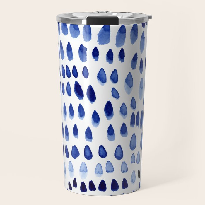 painted dots blue Travel Mug Gallery Image 1