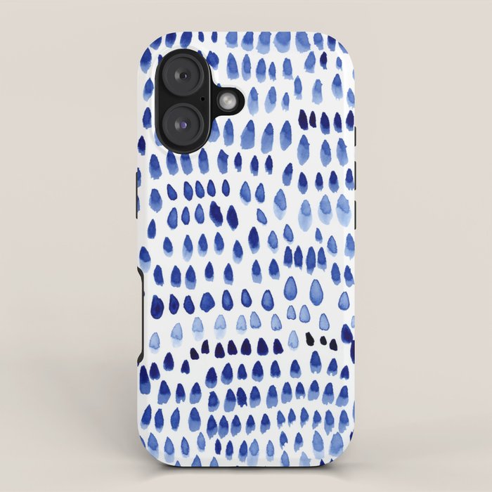 painted dots blue iPhone Case Gallery Image 1