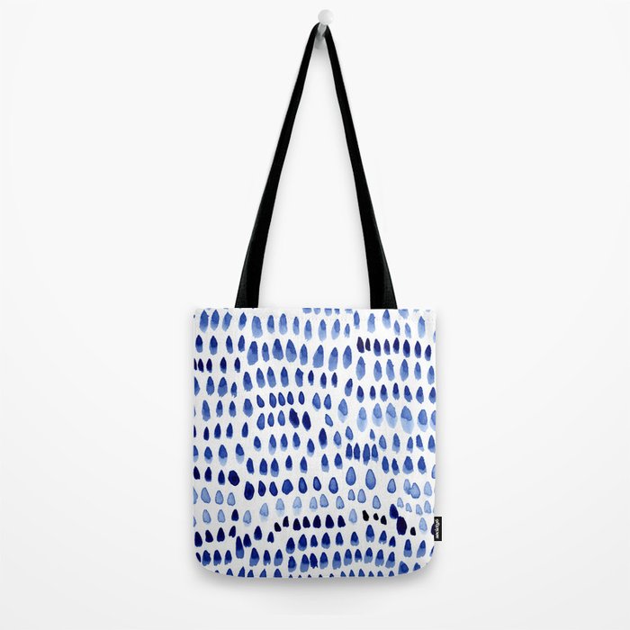 painted dots blue Tote Bag Gallery Image 2