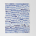 painted dots blue Throw Blanket Gallery Image 2