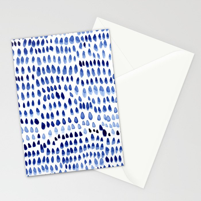 painted dots blue Stationery Card Gallery Image 2