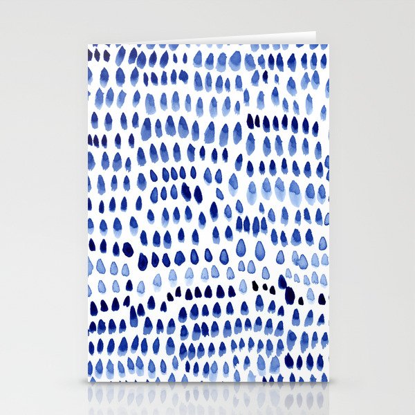 painted dots blue Stationery Card Gallery Image 2