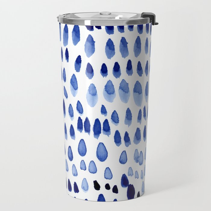 painted dots blue Travel Mug Gallery Image 2