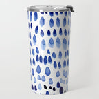 painted dots blue Travel Mug Gallery Image 2