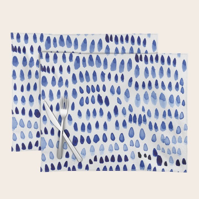 painted dots blue Placemat Gallery Image 1