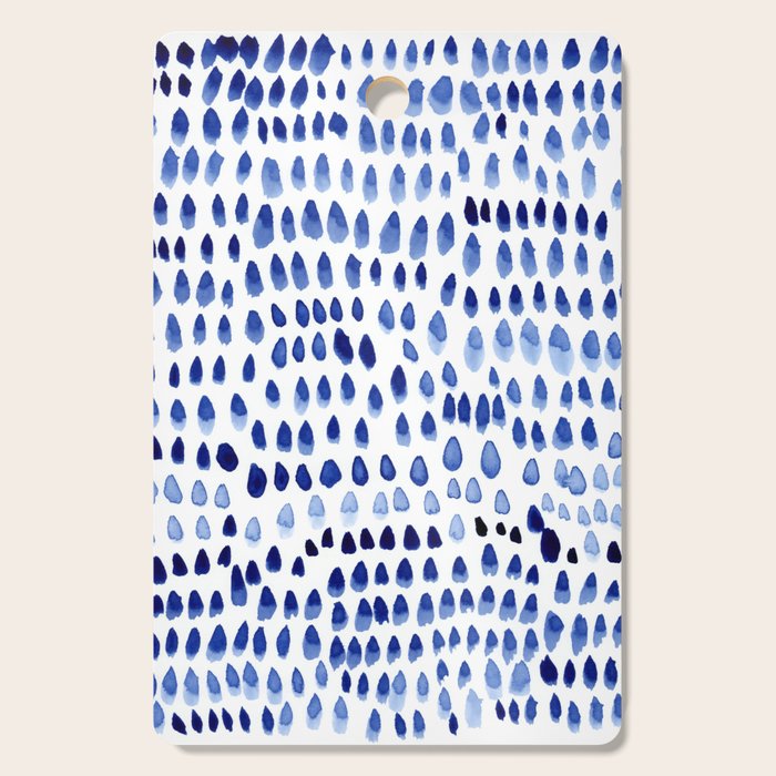 painted dots blue Cutting Board Gallery Image 1