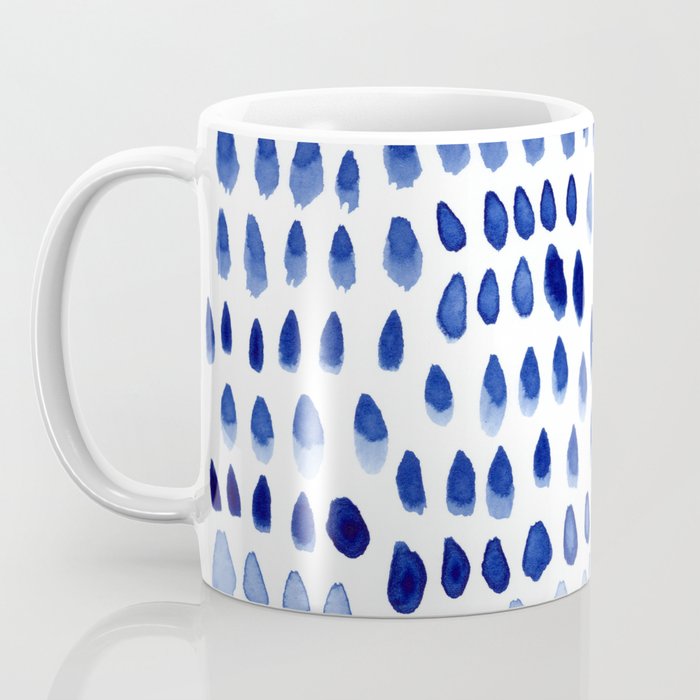 painted dots blue Coffee Mug Gallery Image 3