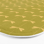 Dragonfly Pattern XV Chartreuse Green Bath Mat Gallery Image 3