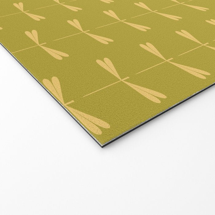 Dragonfly Pattern XV Chartreuse Green Welcome Mat Gallery Image 2