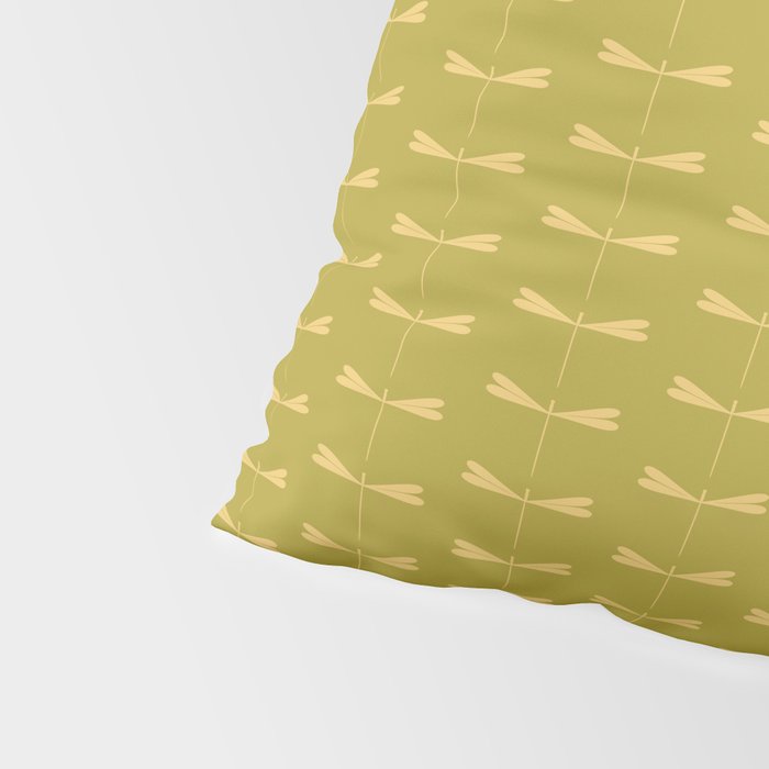 Dragonfly Pattern XV Chartreuse Green Pillow Sham Gallery Image 4