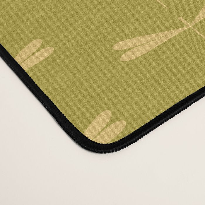Dragonfly Pattern XV Chartreuse Green Desk Mat Gallery Image 4