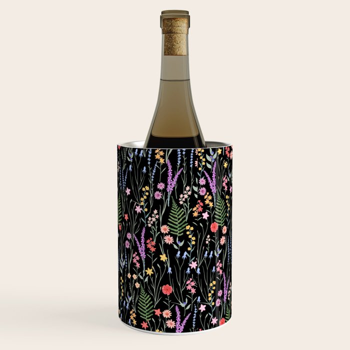 The meadows colorful floral pattern Wine Chiller Gallery Image 3
