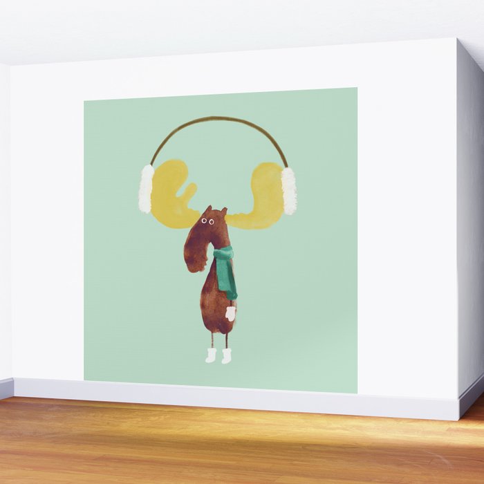 This moose is ready for winter Wall Mural Gallery Image 2