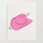 Cowboy Hat Print Pink Preppy Decor Aesthetic Poster Gallery Image 4