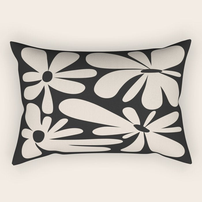 Bloom: Black & White Matisse Edition Rectangular Pillow Gallery Image 2