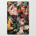 Floral and Pin-Up Girls III - Night Cutting Board Gallery Image 1