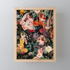 Floral and Pin-Up Girls III - Night Mini Art Print Gallery Image 1
